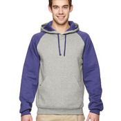 Adult NuBlendĀ® Colorblock Raglan Pullover Hooded Sweatshirt