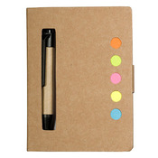 Eco Stowaway Sticky Jotter With Pen